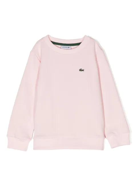 Lacoste Kids 로고 패치 스트레치 스웨트셔츠