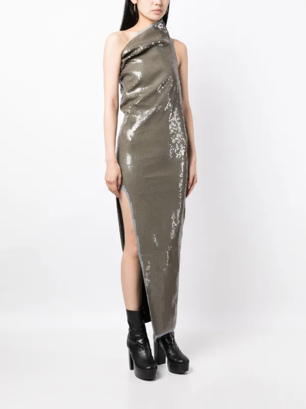 【関税込み】Rick Owens ブラック Athena マキシドレス Black Athena Denim Maxi Dress by Rick Owens on Sale