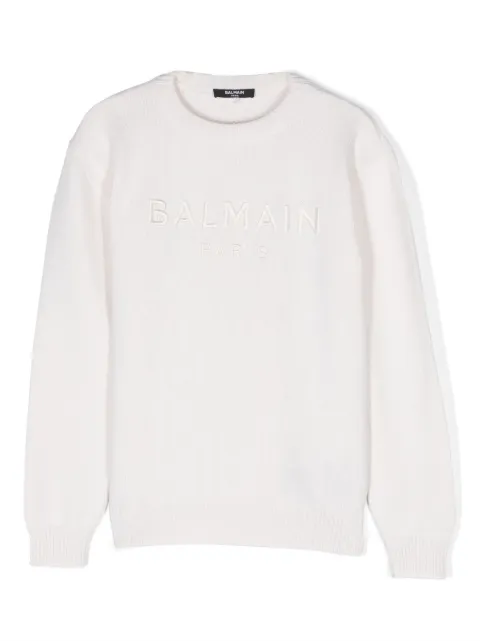 Balmain Kids Pullover mit Logo-Stickerei