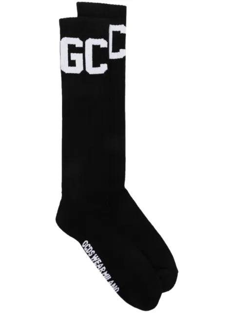 GCDS logo-jacquard ribbed socks