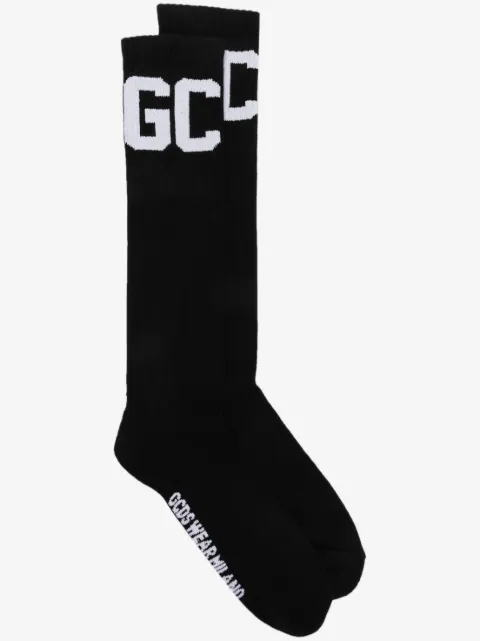 GCDS logo-jacquard ribbed socks