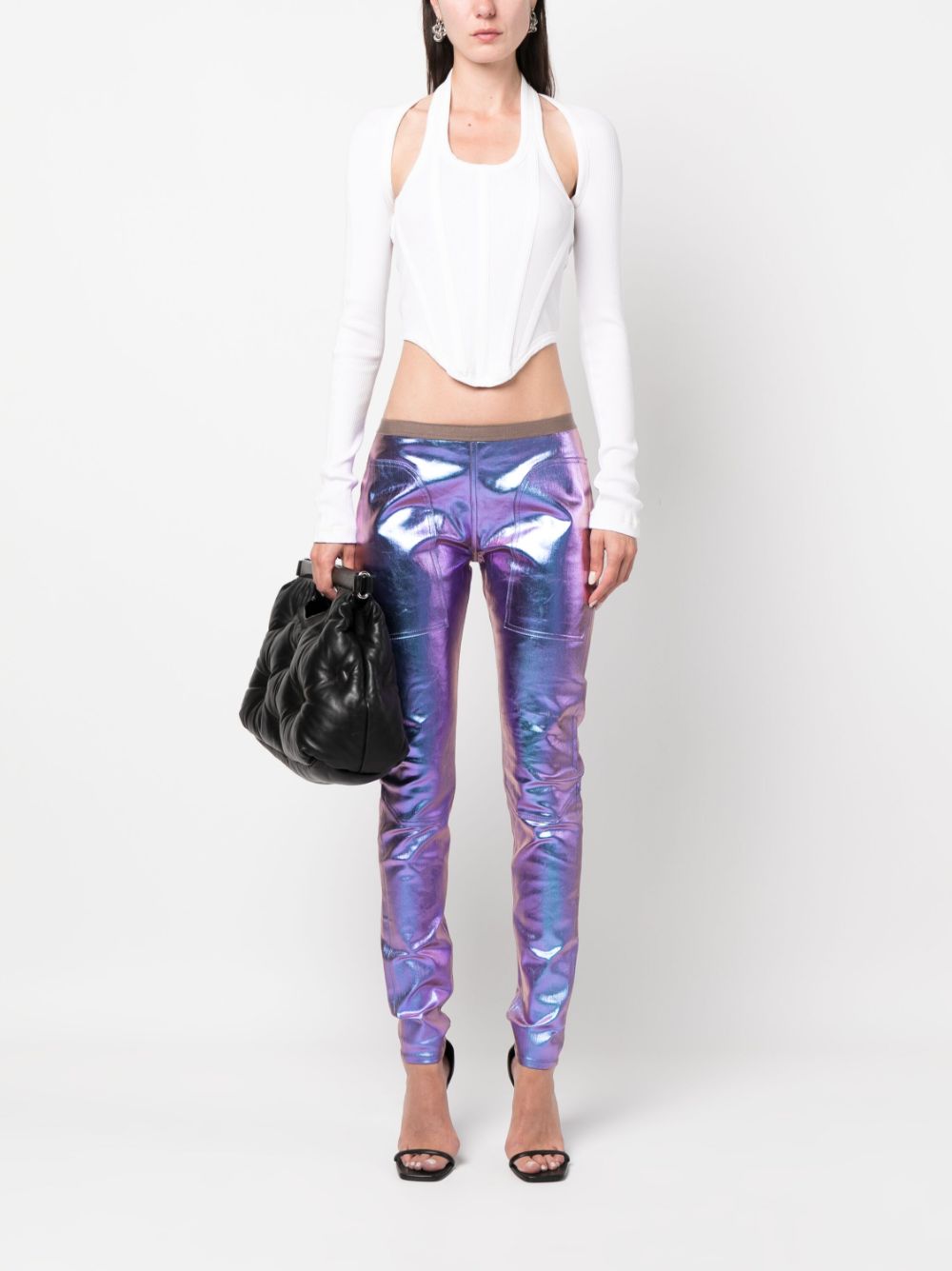 Rick Owens iridescent-effect skinny trousers - Paars