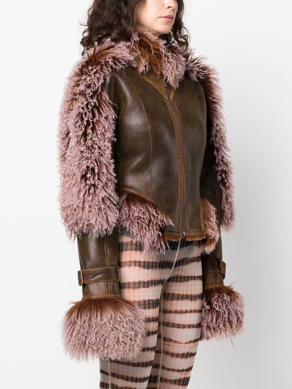 Jean Paul Gaultier x KNWLS shearling-trim Leather Jacket - Farfetch