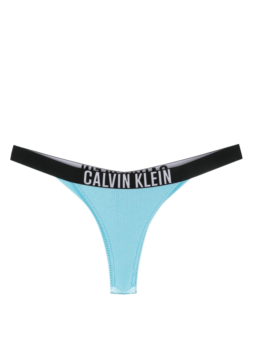 calvin klein bas de bikini à bande logo - bleu