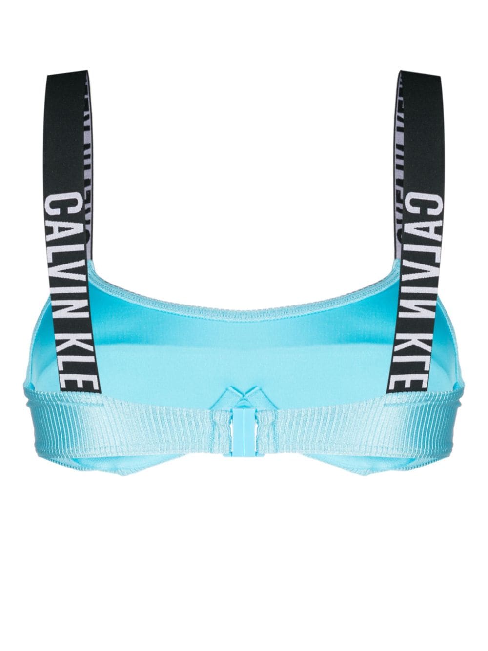 Shop Calvin Klein Ribbed Bralette Bikini Top In Blue