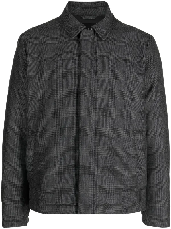 く*う様 【極美品】dunhill カシミヤ100%ダークグレー チェック柄 マ Dunhill チェック シャツジャケット | グレー | FARFETCH JP