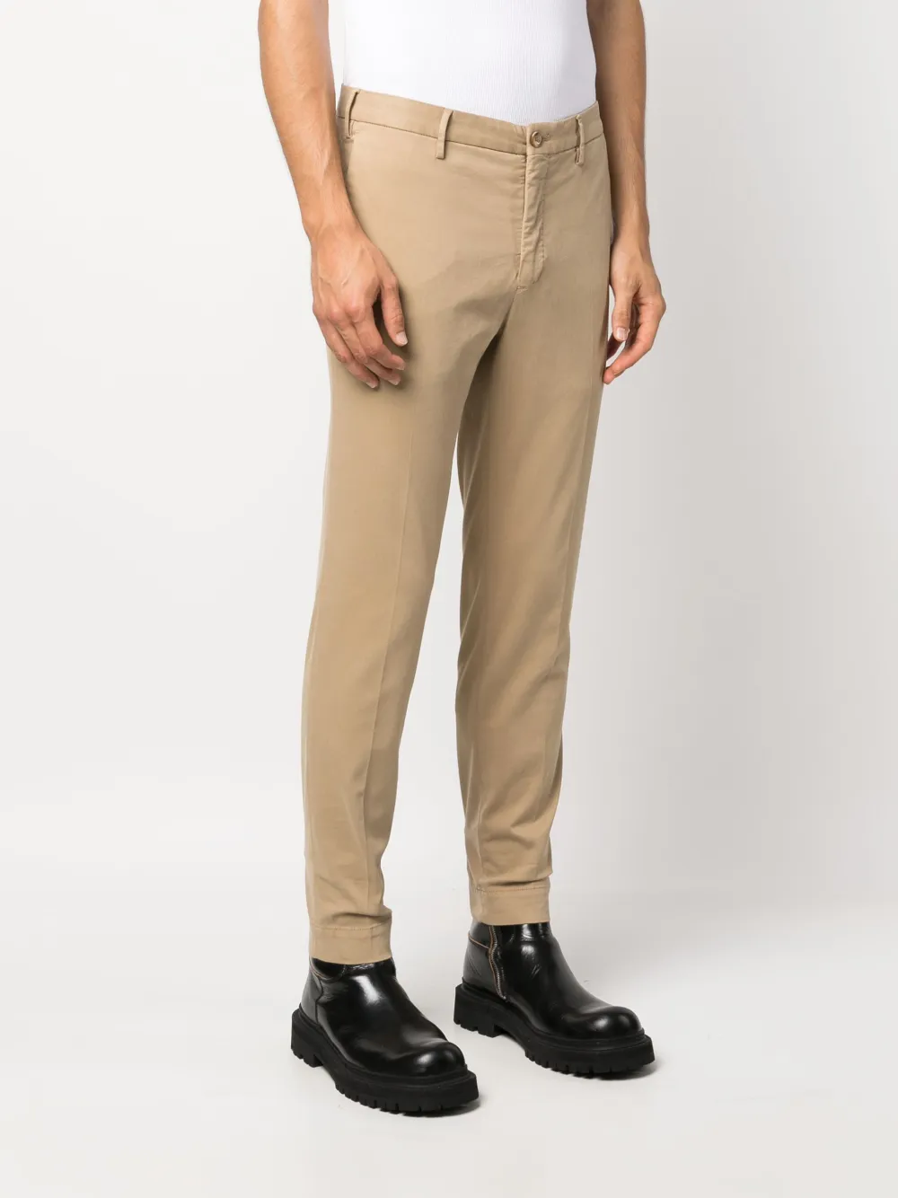  Incotex Low-rise Straight-leg Trousers - Neutrals 