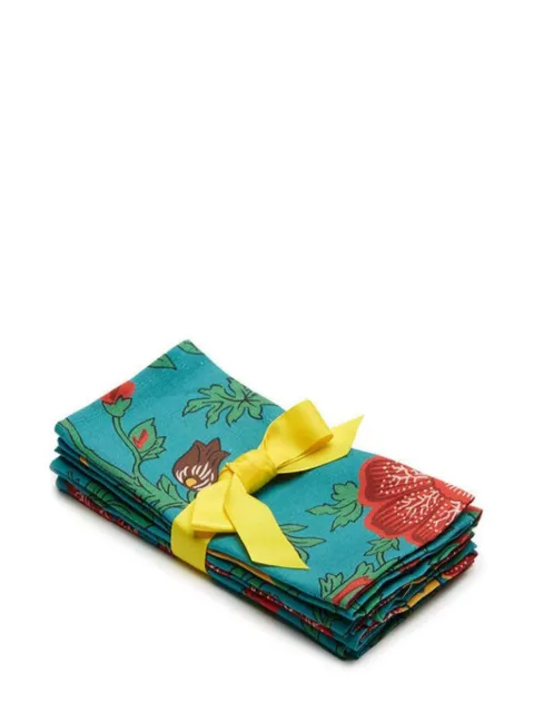 La DoubleJ Dragonfly-print linen napkins (set of six)