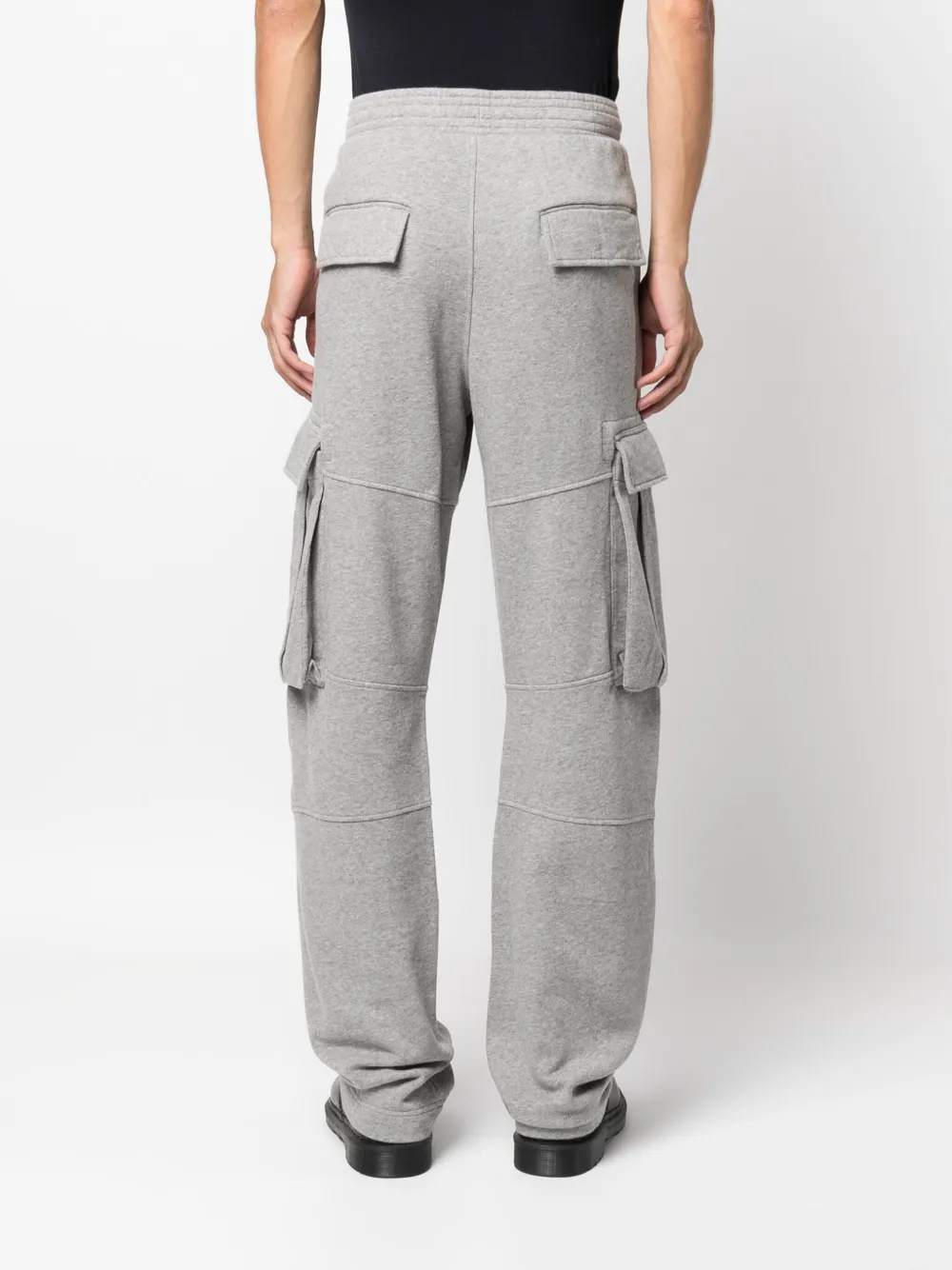 Shop Givenchy Cargo Cotton Track Pants In Grey