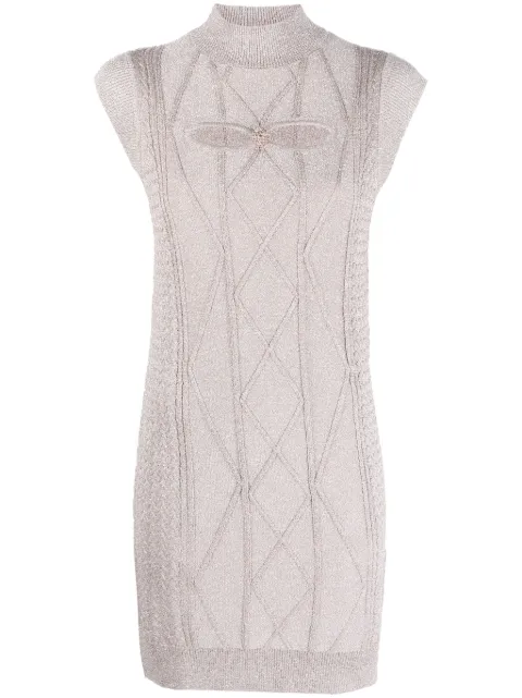 LIU JO cut-out lurex minidress