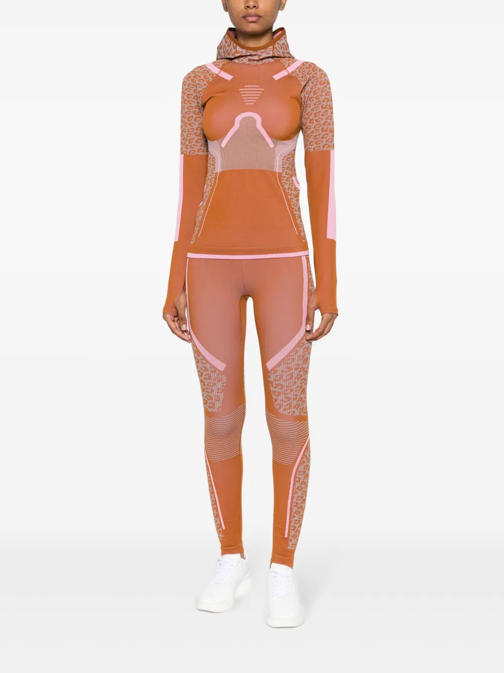 adidas by Stella McCartney TrueStrength seamless hooded Yoga top - Roze