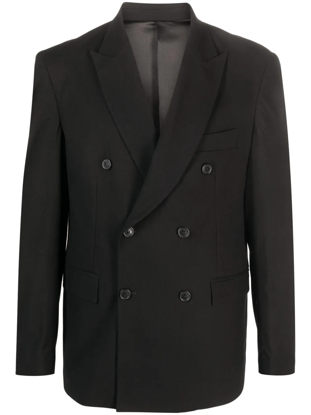 Family First pinstriped double-breasted blazer
