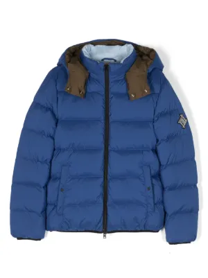 HERNOキッズ★ネイビーブルー パッド入りジャケット Herno Kids Hodded Padded Jacket | Blue | FARFETCH