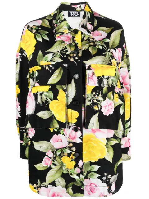 Richard Quinn floral-print cotton shirt jacket