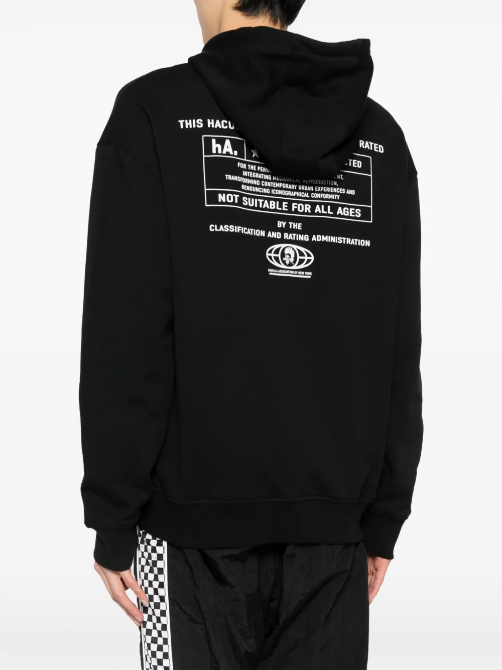 Shop Haculla Matilda-print Cotton Hoodie In Black