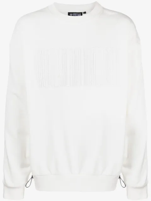 Mostly Heard Rarely Seen logo-embroidered panelled sweatshirt