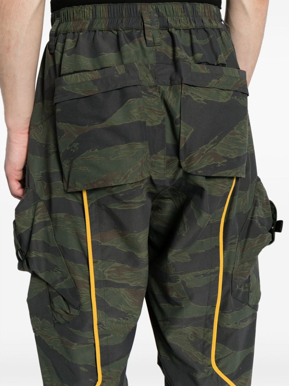 Shop Mostly Heard Rarely Seen Graphic-print Cropped Trousers In Multicolour