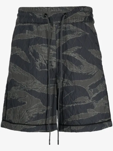 Mostly Heard Rarely Seen quilted camouflage track shorts