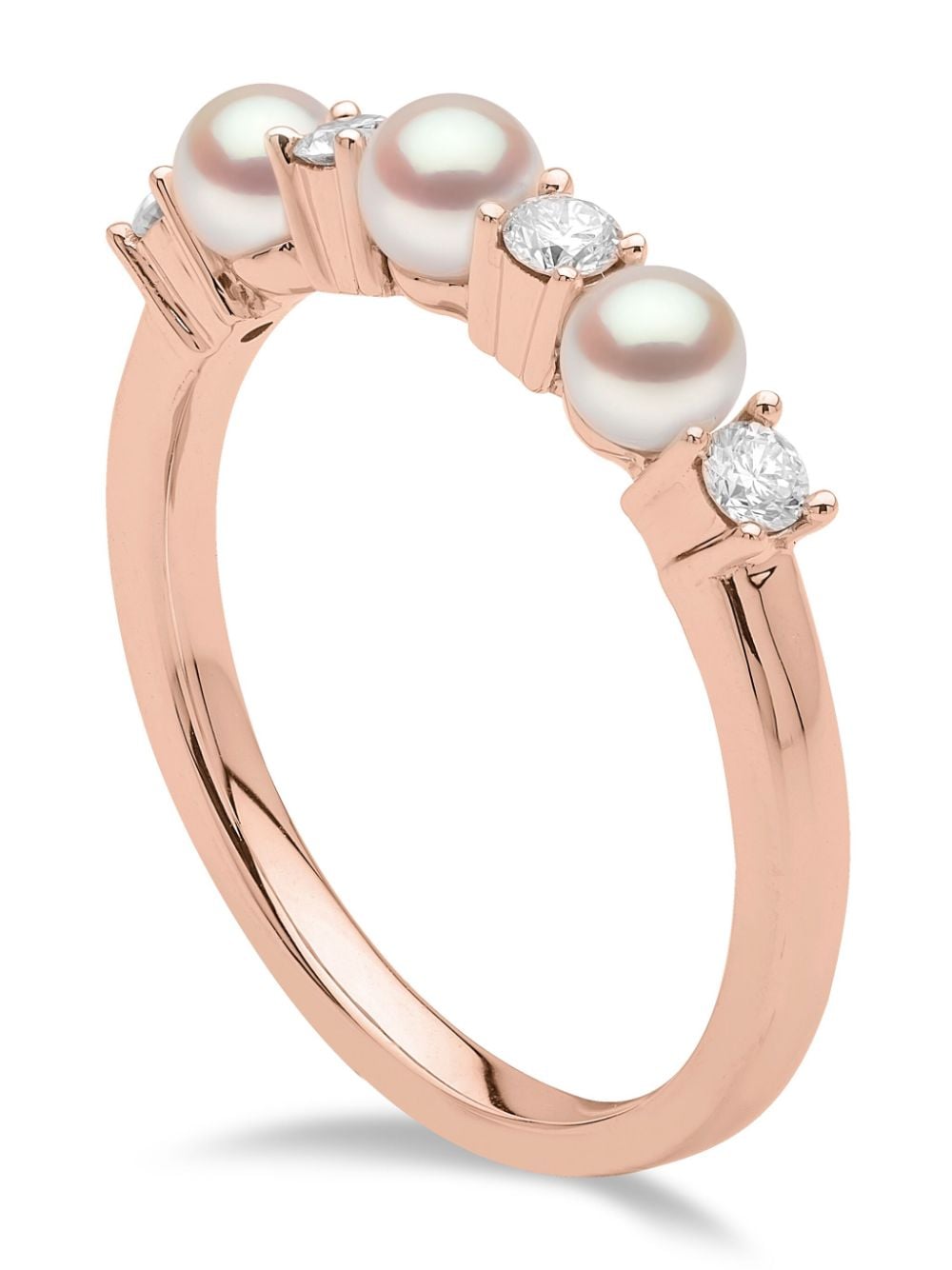 Yoko London 18kt Rose Gold Eclipse Akoya Pearl And Diamond Ring In 9