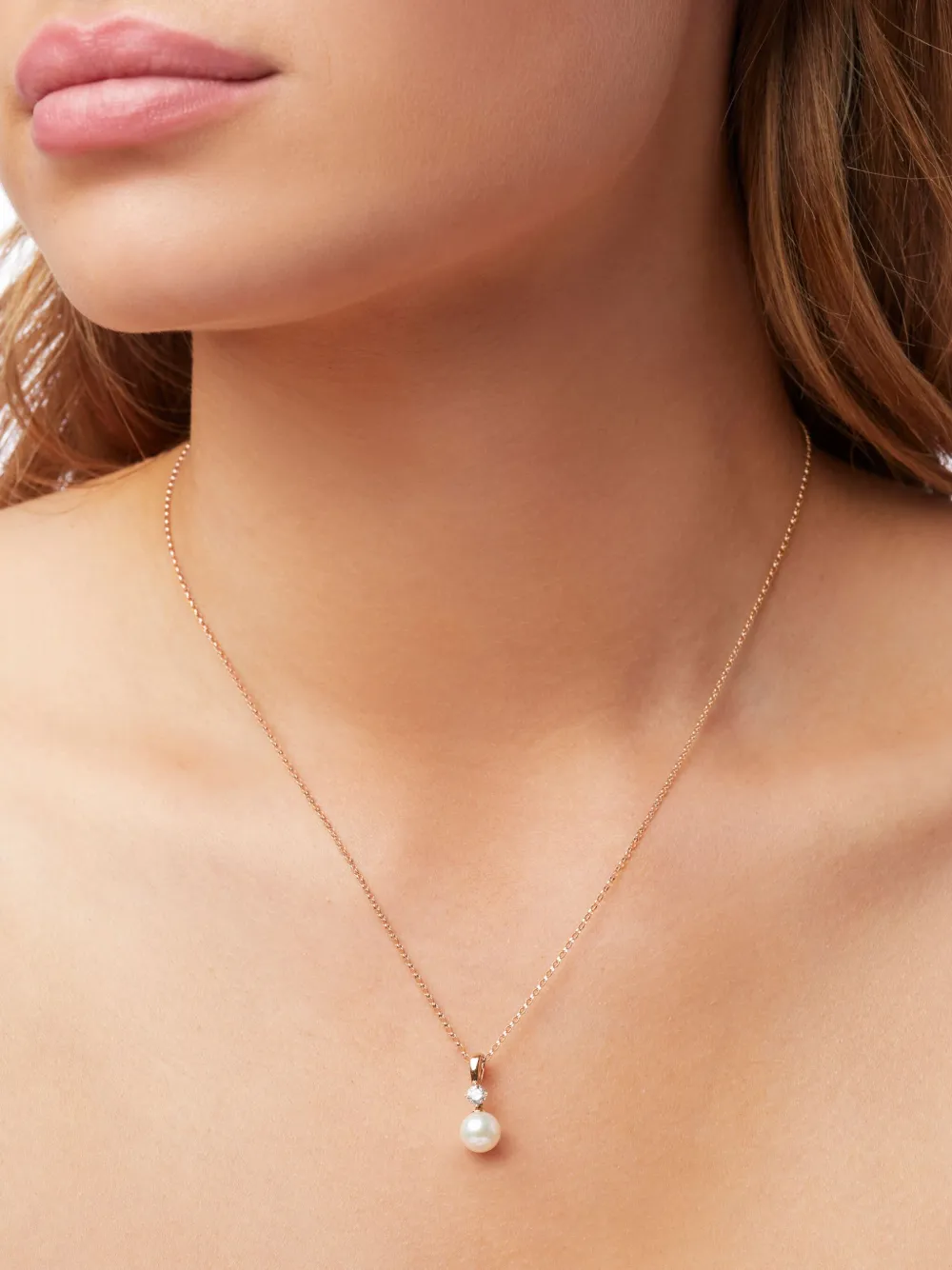 Yoko London 18kt Rose Gold Classic Akoya Pearl And Diamond Necklace In 9