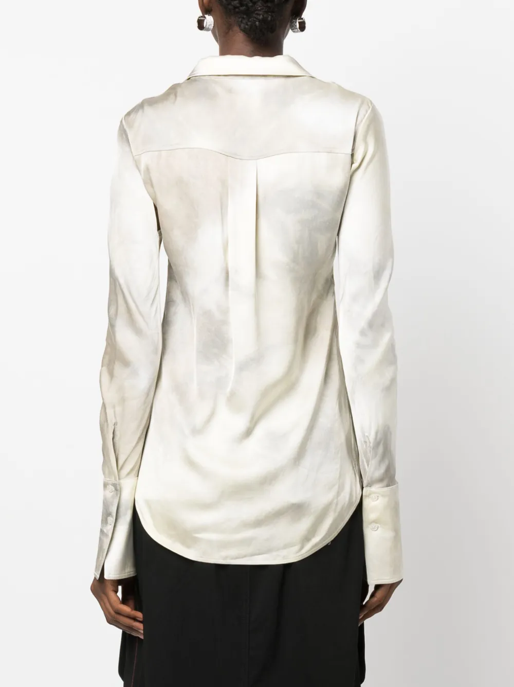 Coperni Gradient-effect Twist-detail Shirt In Neutrals