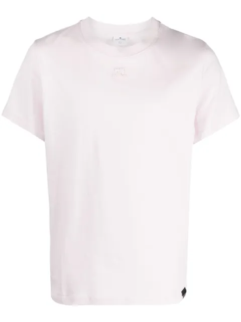 Courrèges logo-embroidered cotton T-shirt