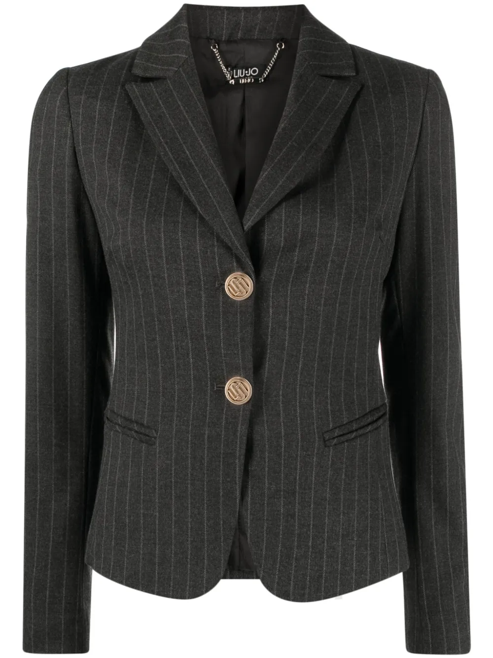 LIU JO Blazer met krijtstreep Grijs