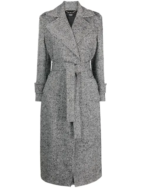 LIU JO tie-waist maxi coat