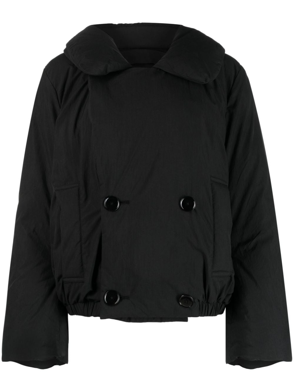 wide-lapels puffer jacket