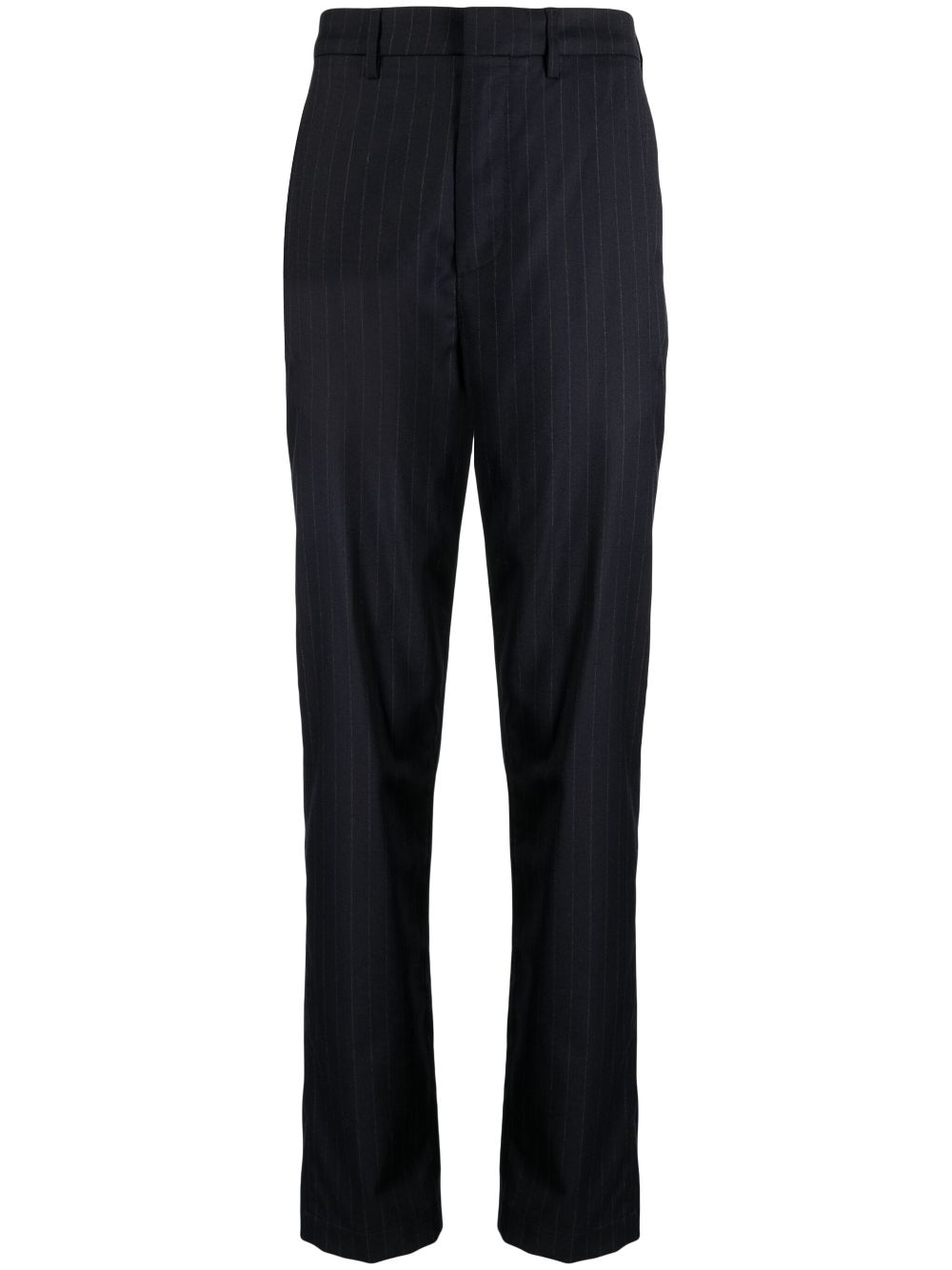 pinstripe tapered-leg trousers