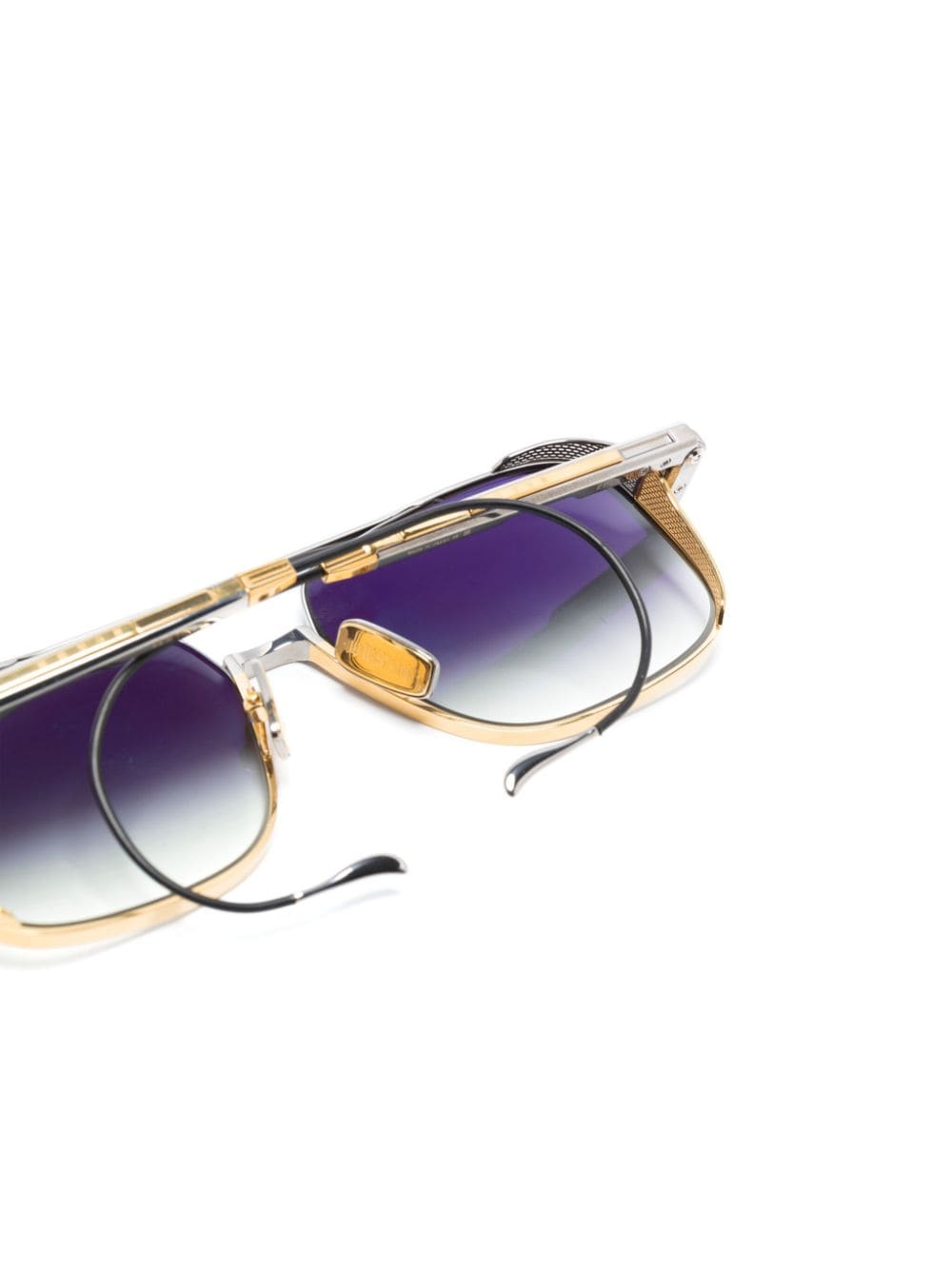 Shop Dita Eyewear Square-frame Titanium Sunglasses In Gold