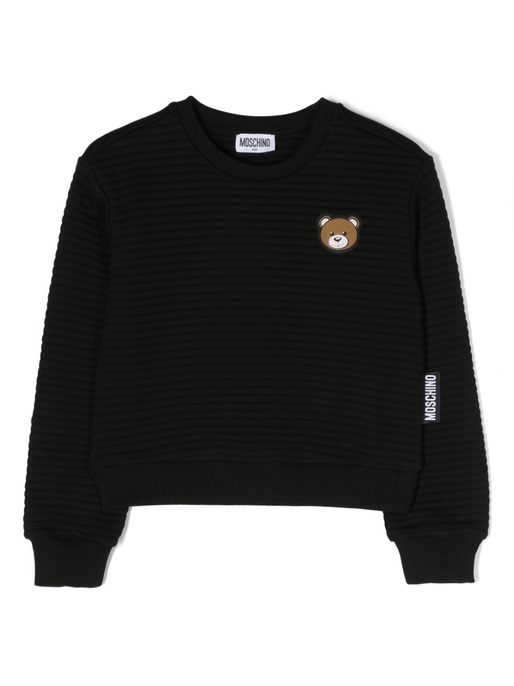 Moschino Kids Teddy Bear patch sweatshirt - Black