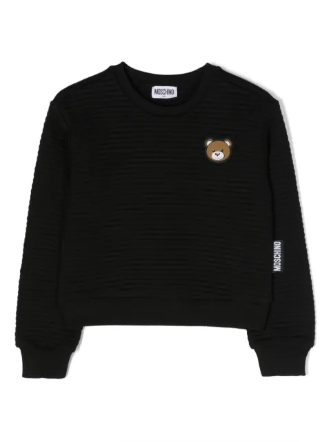 Moschino Kids Moletom com patch Teddy Bear