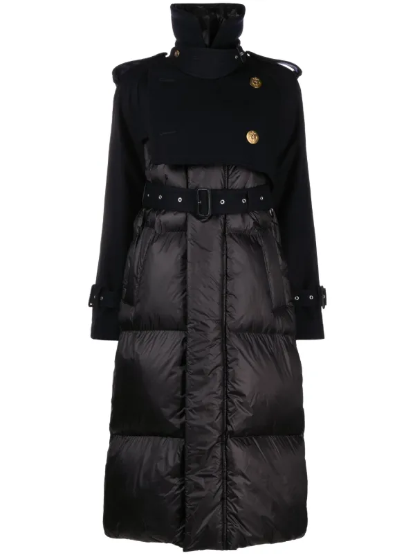 Black hybrid padded coat Clearance