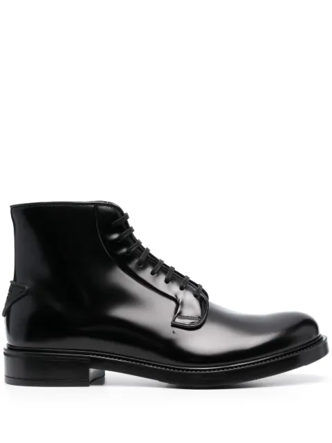 Prada leather ankle boots