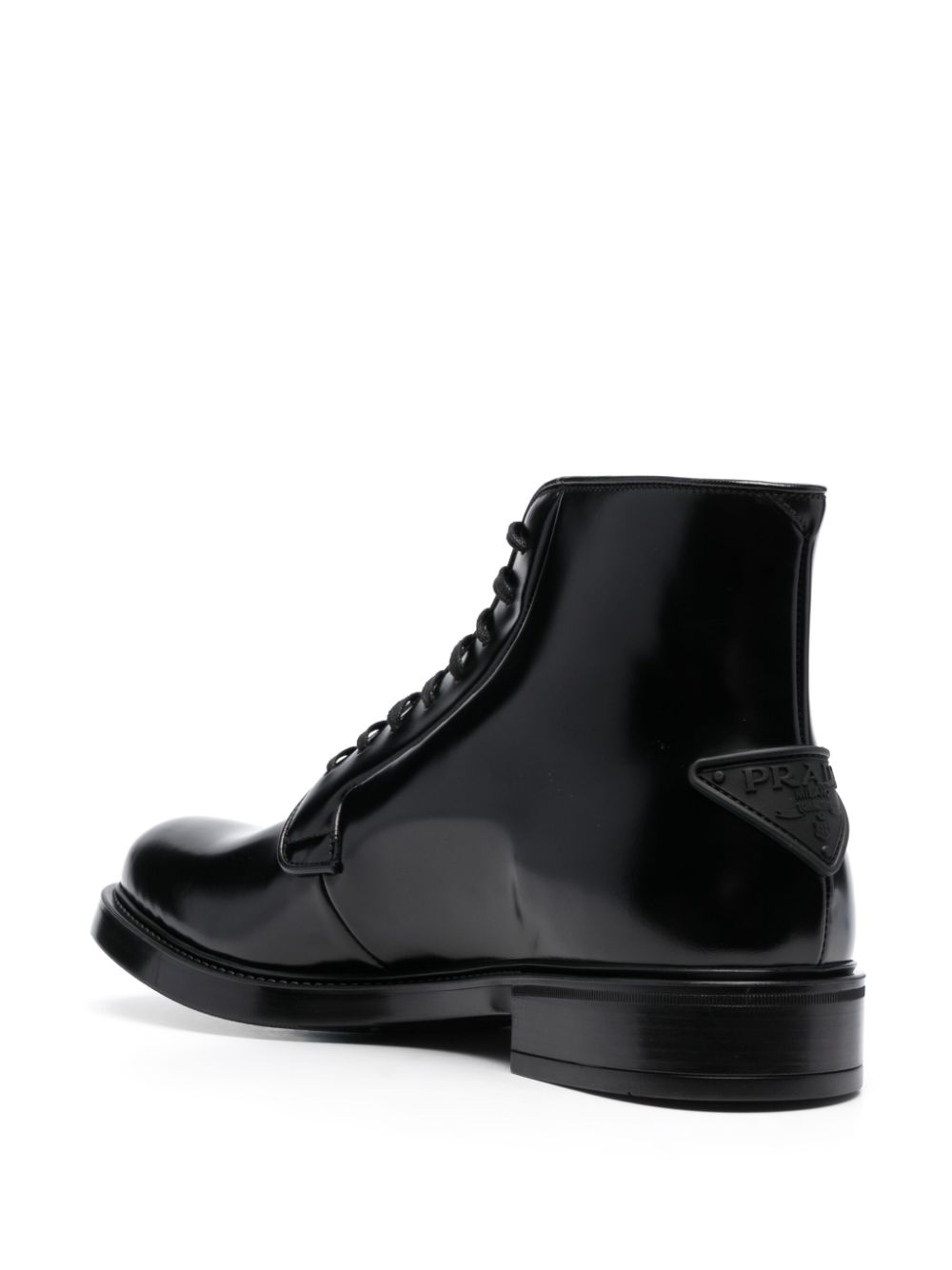 Prada leather ankle boots Black