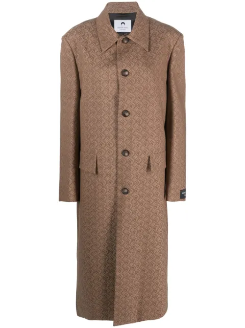 Marine Serre Moon Diamant single-breasted coat