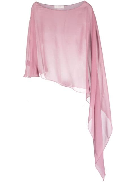 Antonelli asymmetric silk blouse