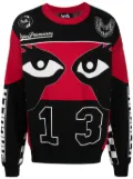 Haculla graphic-print cotton jumper - Black