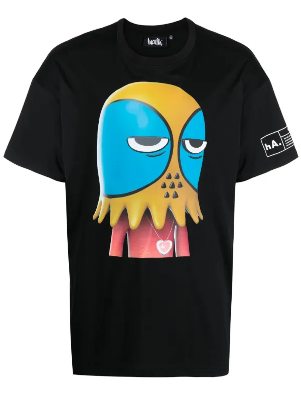 Haculla Unamused Hac Man graphic-print T-shirt | Black | FARFETCH