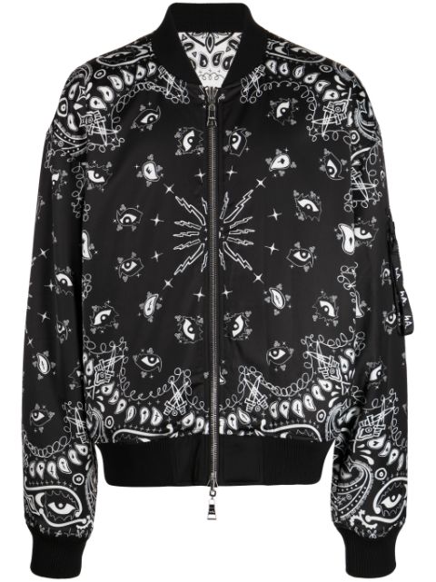 Haculla paisley-print reversible bomber jacket