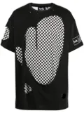 Haculla layered checkerboard-print cotton T-shirt - Black