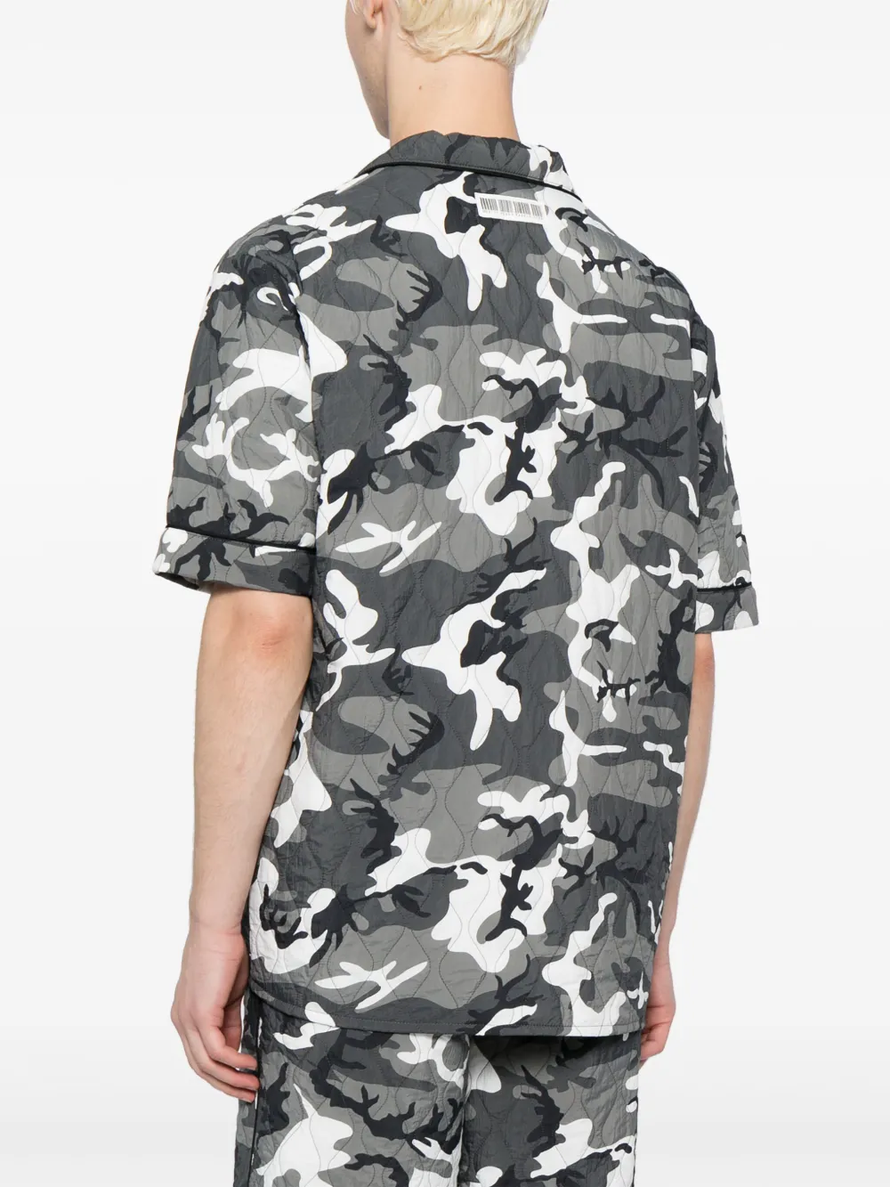 Shop Mostly Heard Rarely Seen Quilted Camo Short-sleeve Shirt In Multicolour