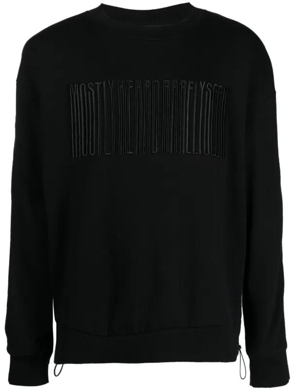 Mostly Heard Rarely Seen logo embroidered Hybrid Sweatshirt Black FARFETCH IE