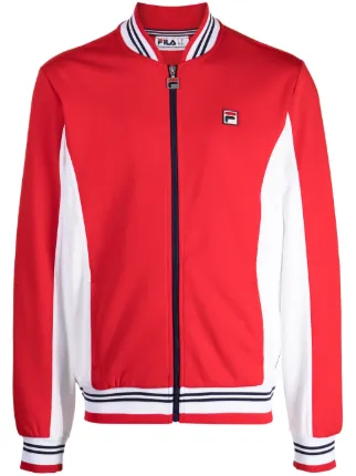 Fila Felpa Con Zip e Logo Rosso FARFETCH IT