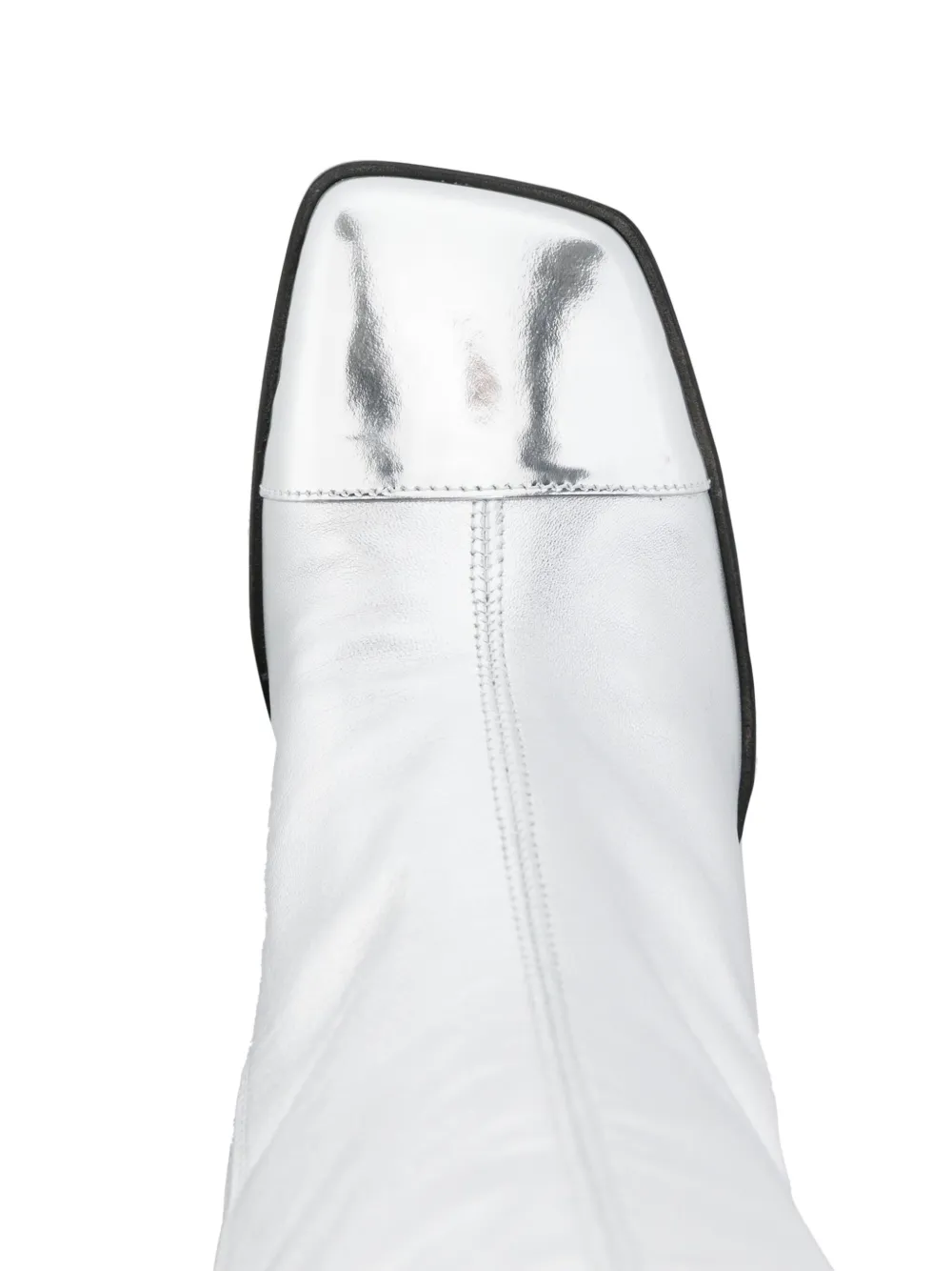 Carel Paris Moon 90 mm leren enkellaarzen Zilver