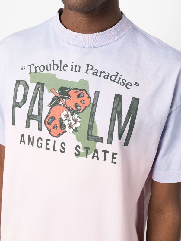 Palm Angels logo-print Gradient T-shirt - Farfetch
