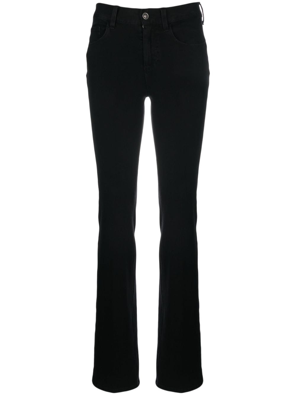 Shop Liu •jo Mid-rise Bootcut Jeans In Black