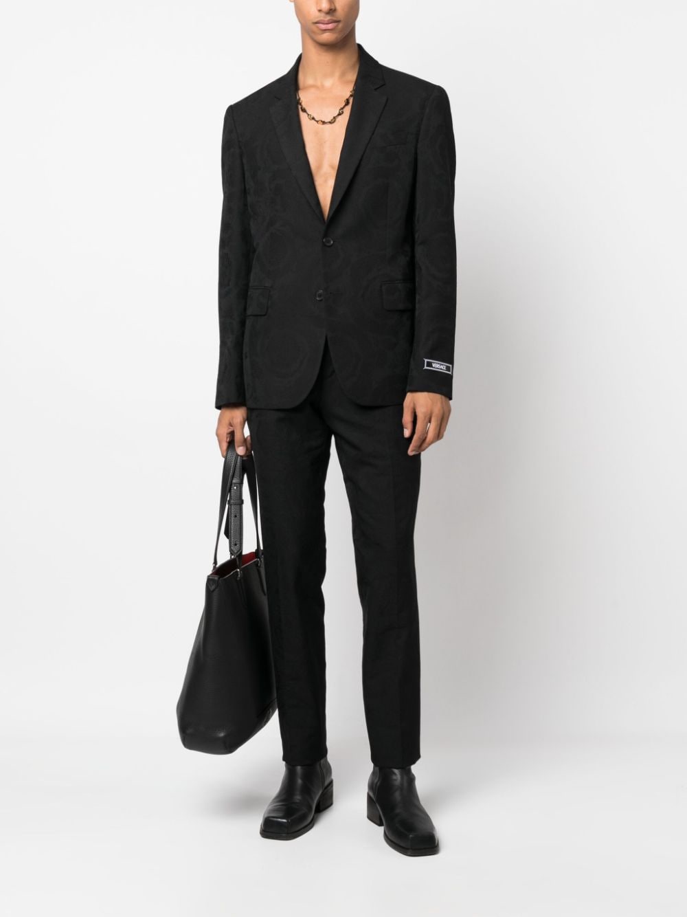 Image 2 of Versace Barocco Silhouette blazer van scheerwol