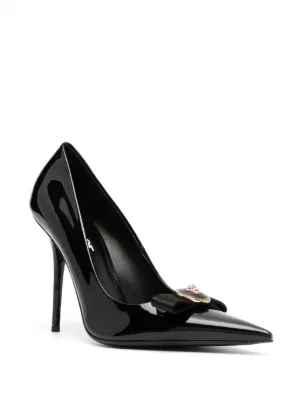 【Versace】ピンヒール レザーパンプス 90_1013083-